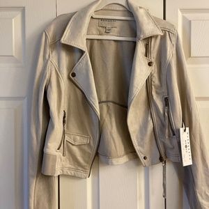 Anthropologie Marrakeche Utility Bomber Jacket NWT Ivory Medium